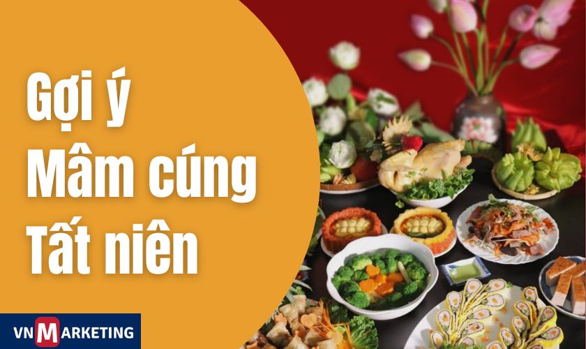 Mâm cúng tất niên ngoài trời đơn giản cuối năm